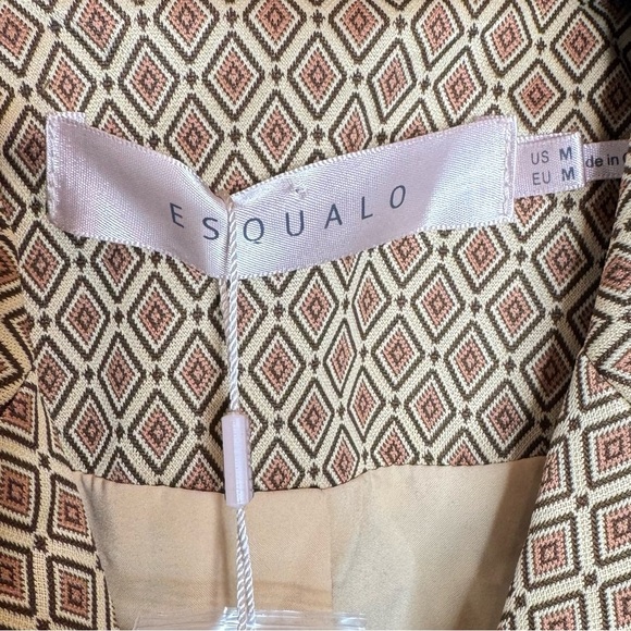 Esqualo Blazer Abstract Print Jacket Women's Size Medium Retro Office - Picture 6 of 9